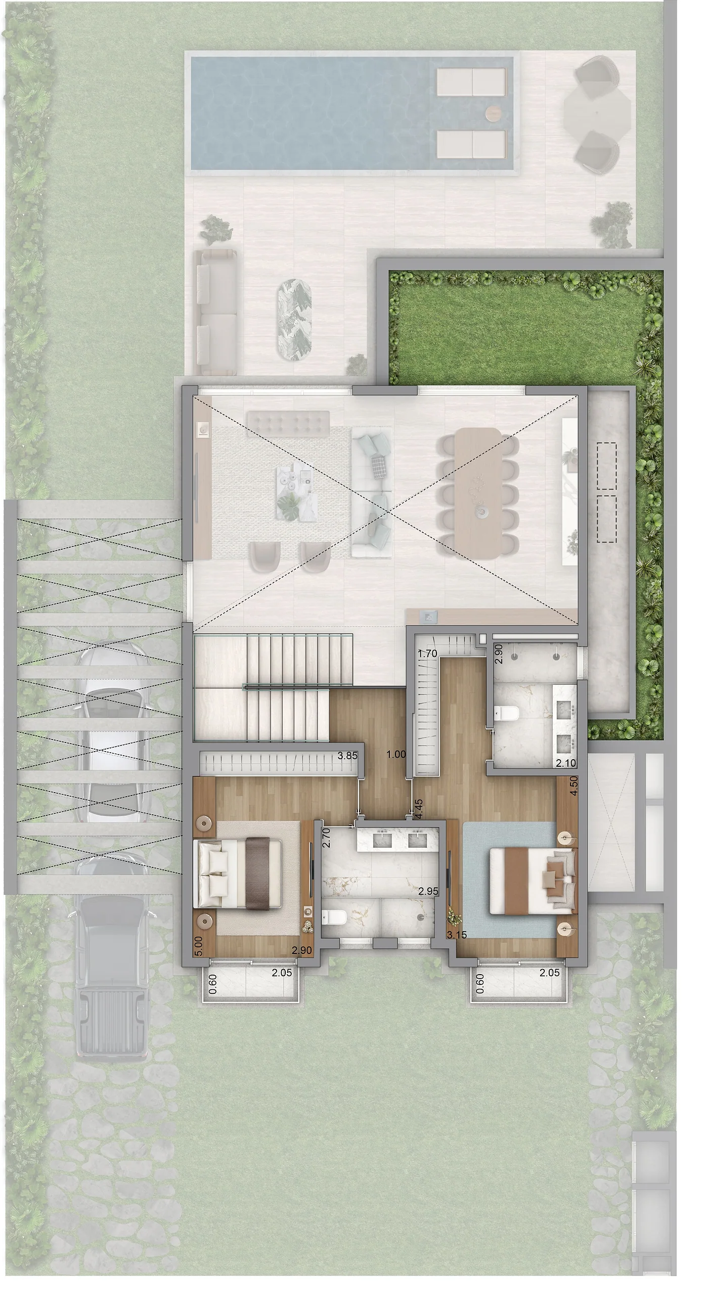 Planta Villa Riviera — Superior · padrão, 367 m²