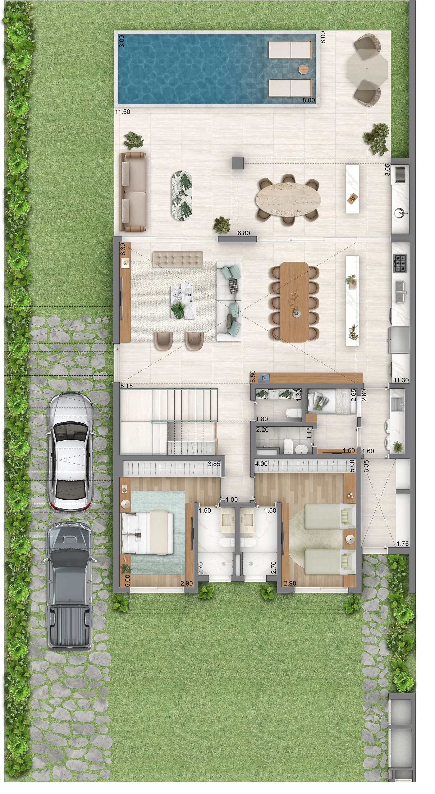 Planta Villa Riviera — Térreo · padrão, 367 m²